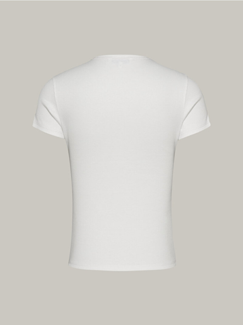 Kadın Tjw Slim Essential T-Shirt Beyaz  DW0DW17383YBR