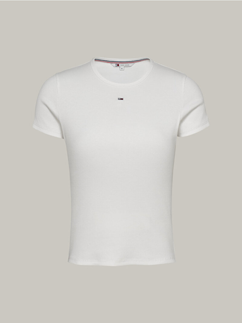 Kadın Tjw Slim Essential T-Shirt Beyaz  DW0DW17383YBR