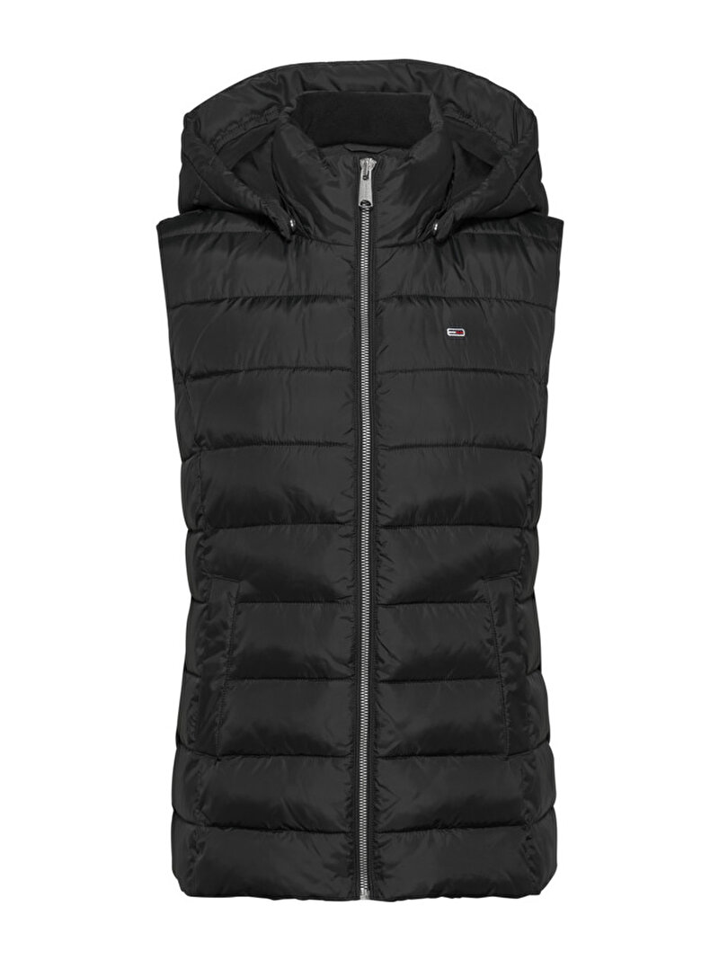 Kadın Tjw Basic Hooded Yelek Siyah DW0DW18310BDS