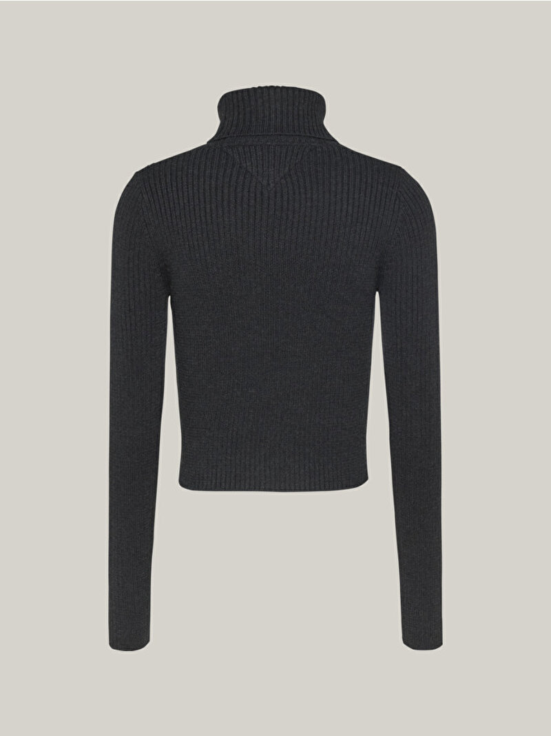 Kadın Tjw Melange Turtleneck Kazak Siyah DW0DW18678HEV