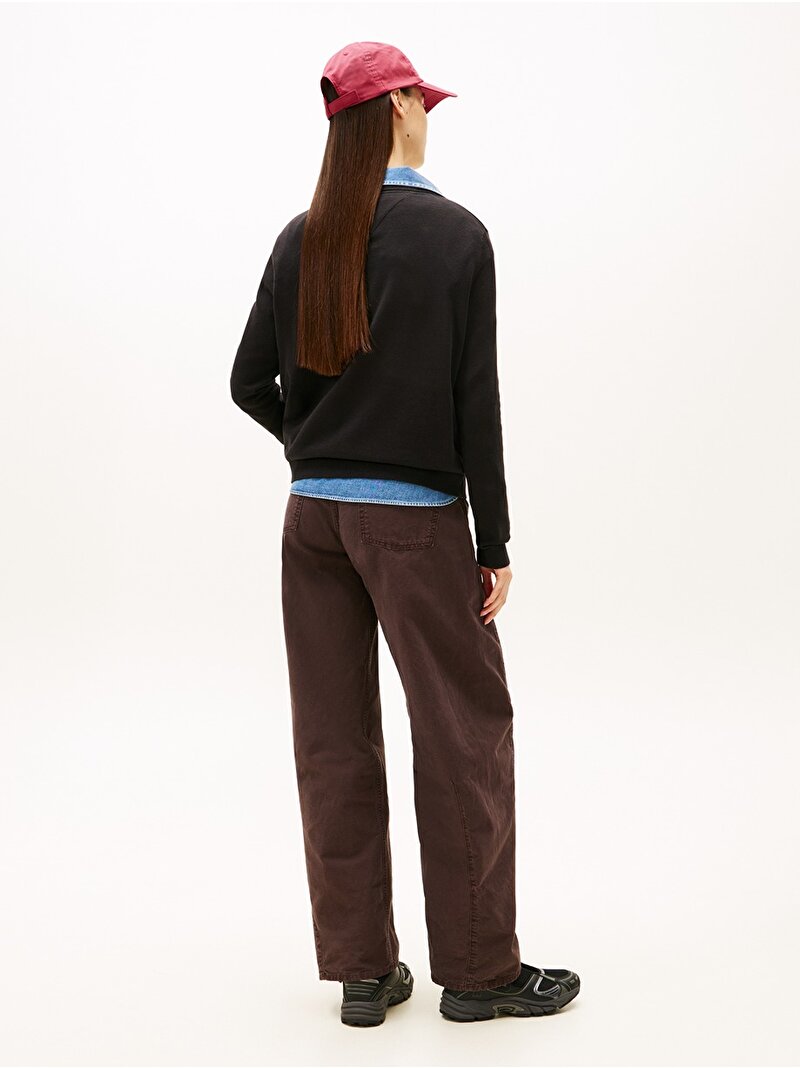 Kadın Tjw Essential Vneck Kazak Siyah DW0DW19888BDS