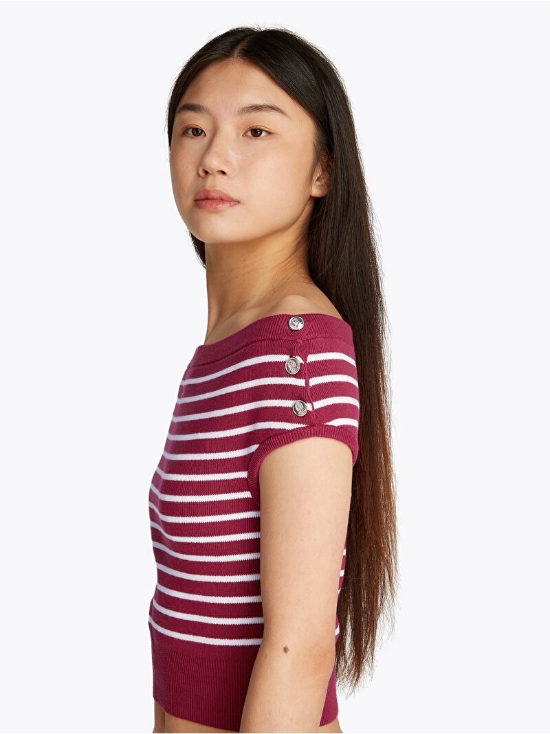 Kadın Tjw Off Shoulder Kazak Kırmızı DW0DW202520E1