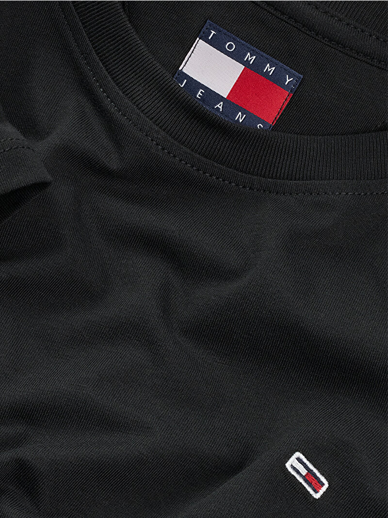 Kadın Tjw Slim C-Neck T-Shirt Siyah DW0DW20459BDS