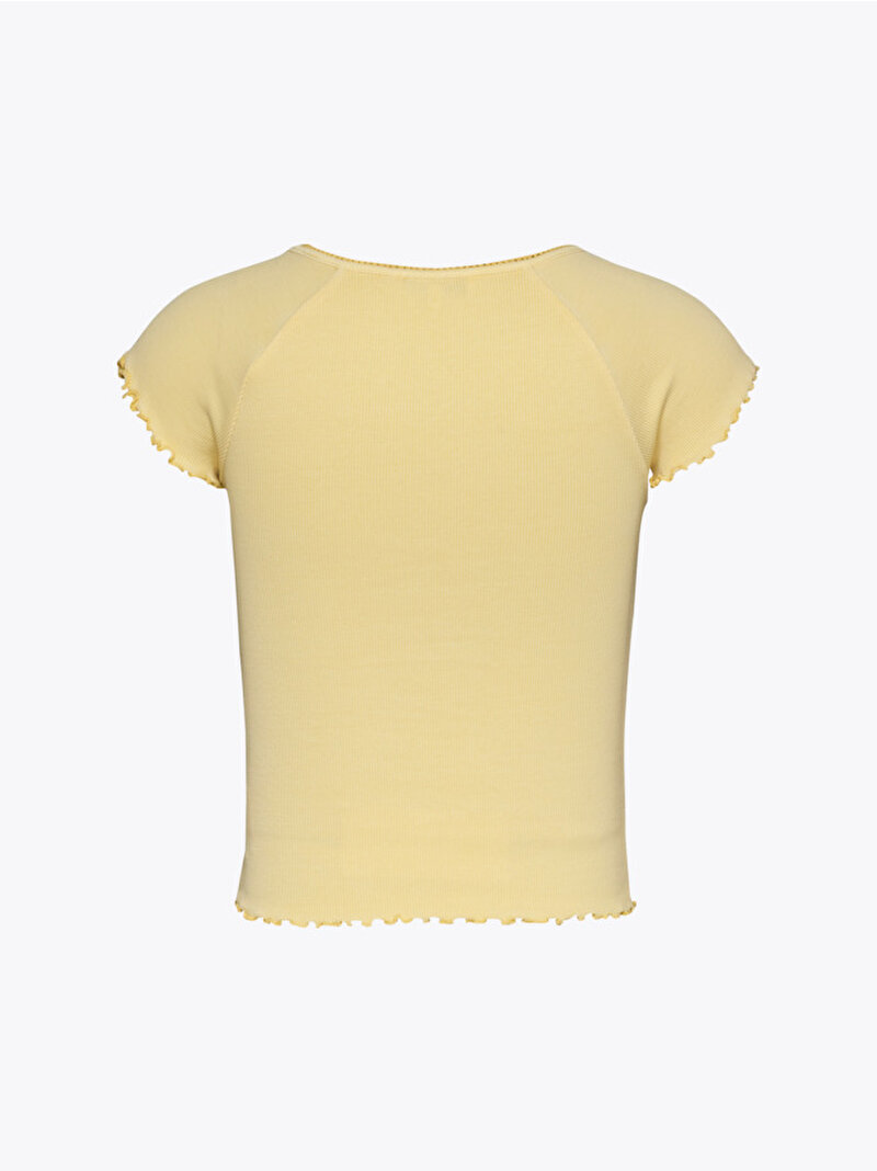 Kadın Tjw Slim Vneck T-Shirt Sarı DW0DW21349ZGA
