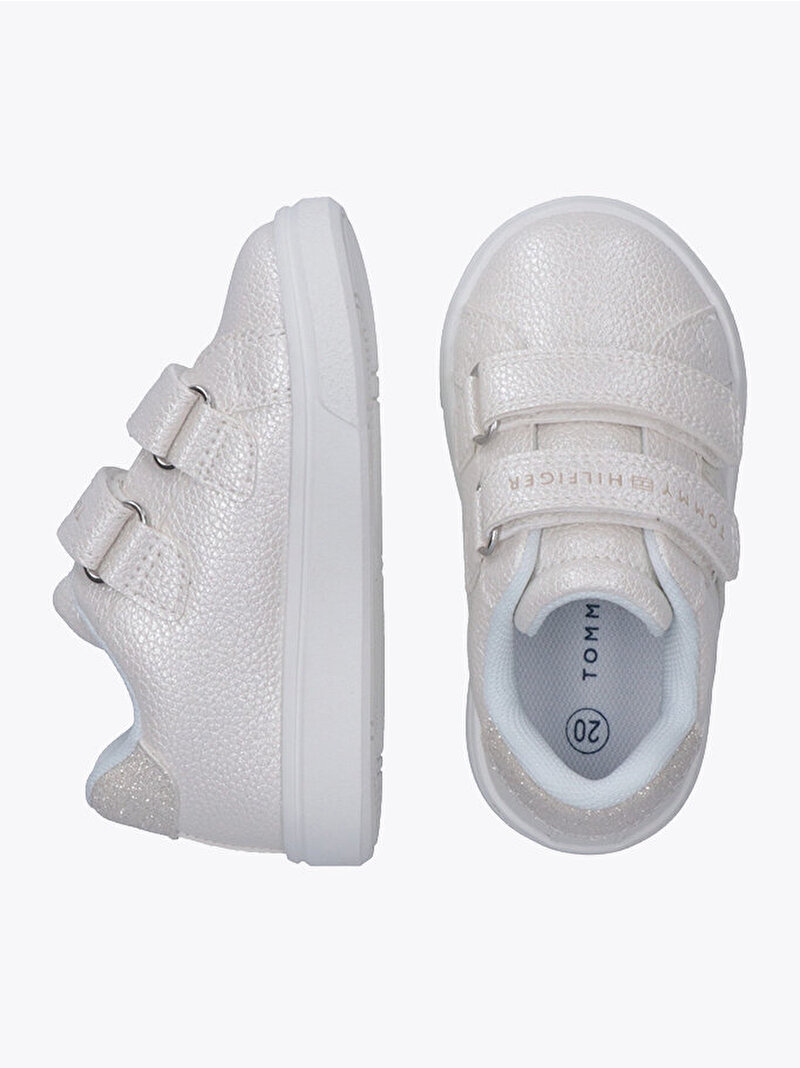 Kız Çocuk Flag Low Cut Velcro Sneaker Beyaz EF00034231100