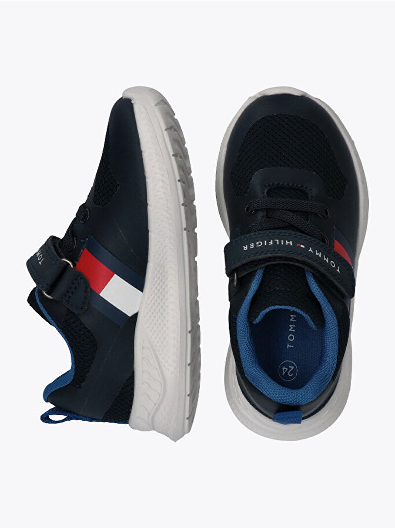Çocuk Unisex Flag Low Cut Laceup Sneaker Mavi EF00034369800