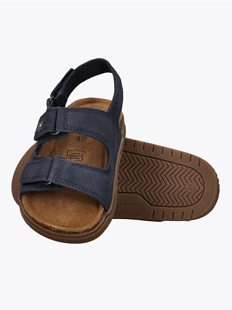 Çocuk Unisex Velcro Sandalet Mavi EF00034394806