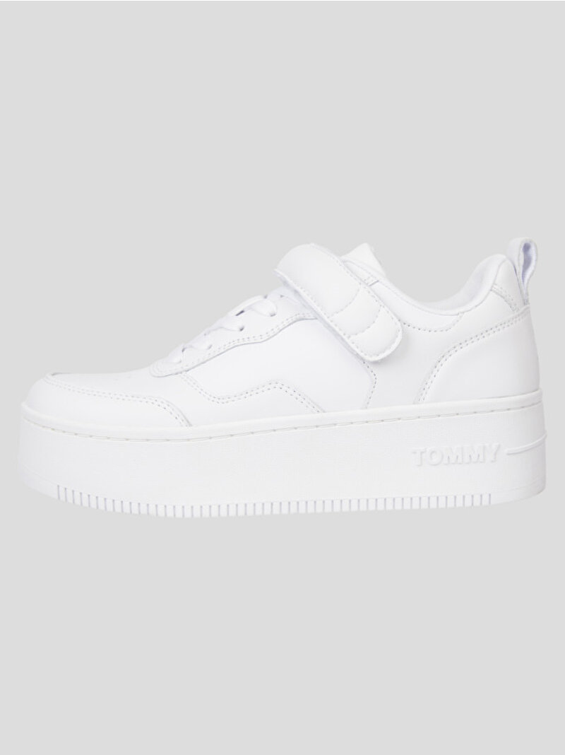 Kadın Tommy Jeans Velcro Sneaker Beyaz  EN0EN021010K4