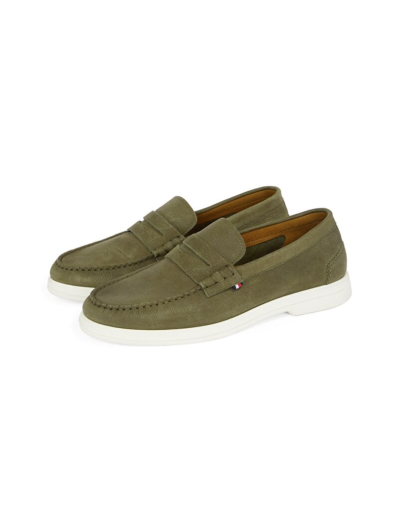 Erkek Tommy Hilfiger Nubuk Loafer Yeşil FM0FM05350RBN