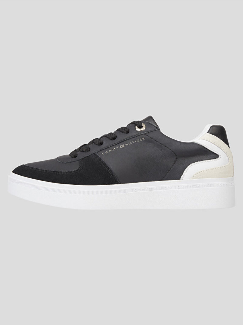 Kadın Deri Court Sneaker Siyah FW0FW07107BDS