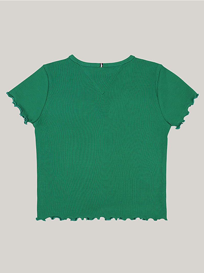 Kız Çocuk Essential Rib T-Shirt Yeşil KG0KG08138L4B