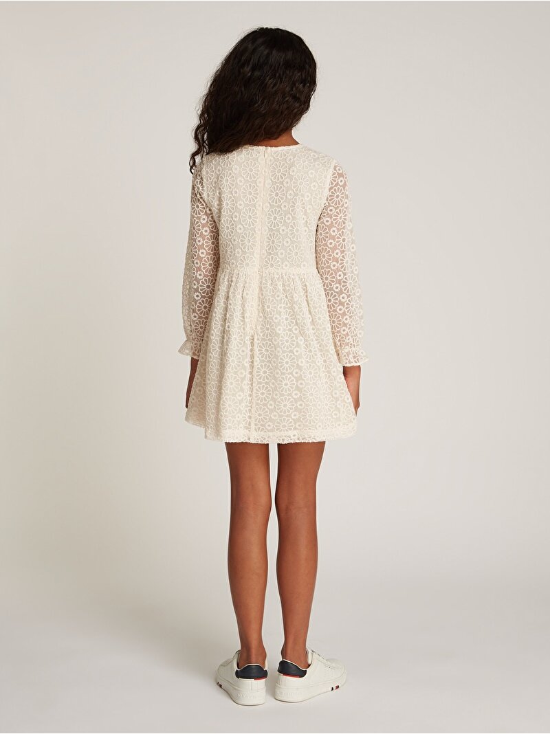 Kız Çocuk Floral Lace Elbise Bej  KG0KG08348AEF