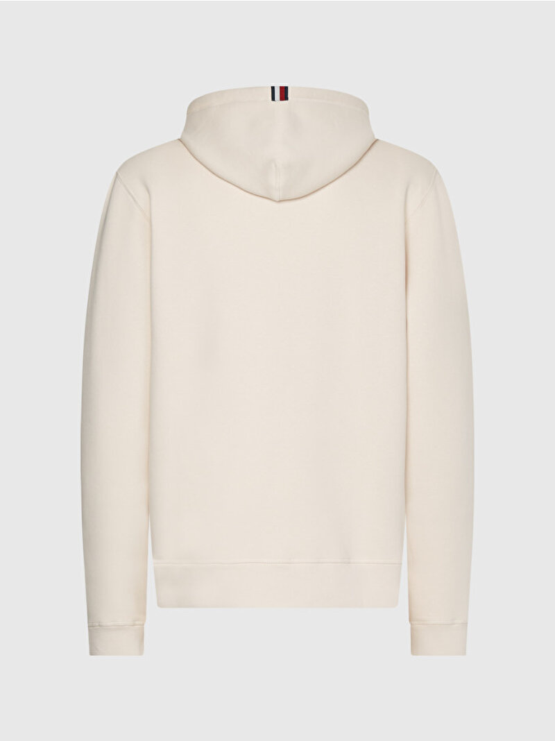 Erkek Icon Monogram Kapüşonlu Sweatshirt Beyaz  MW0MW29586AF4