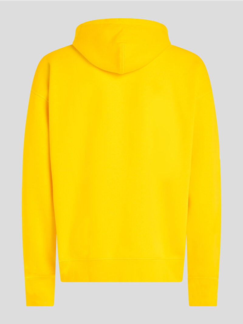 Erkek Monotype Nakış Detaylı Hoodie Sweatshirt Sarı MW0MW33062ZGS