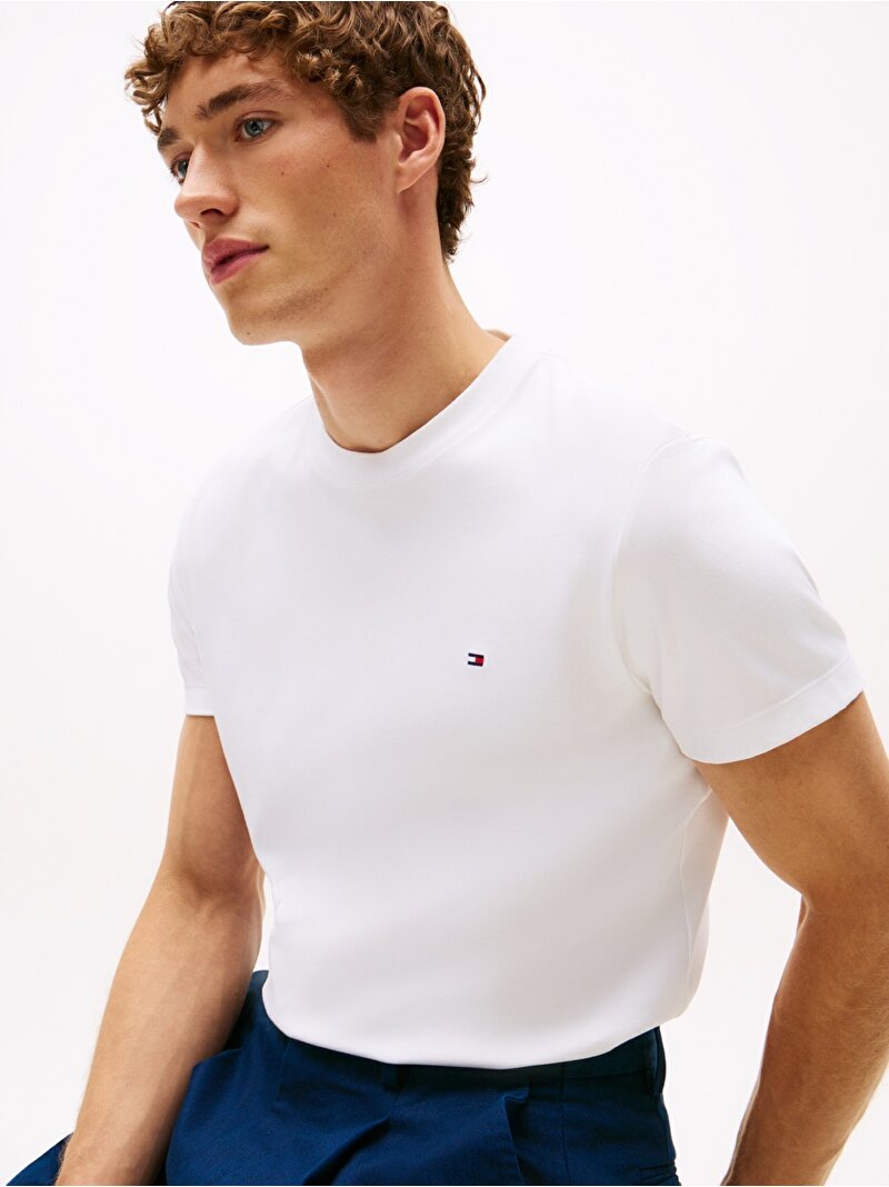 Erkek Luxury Interlock T-Shirt Beyaz MW0MW33202YBR