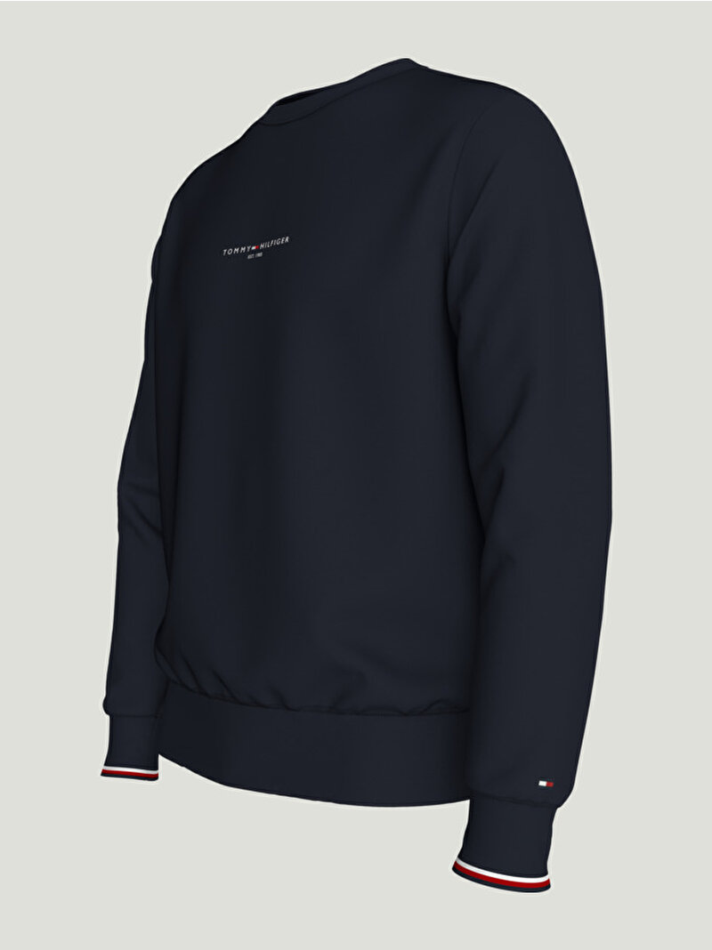 Erkek Tommy Logo Tipped Sweatshirt Lacivert MW0MW33639DW5