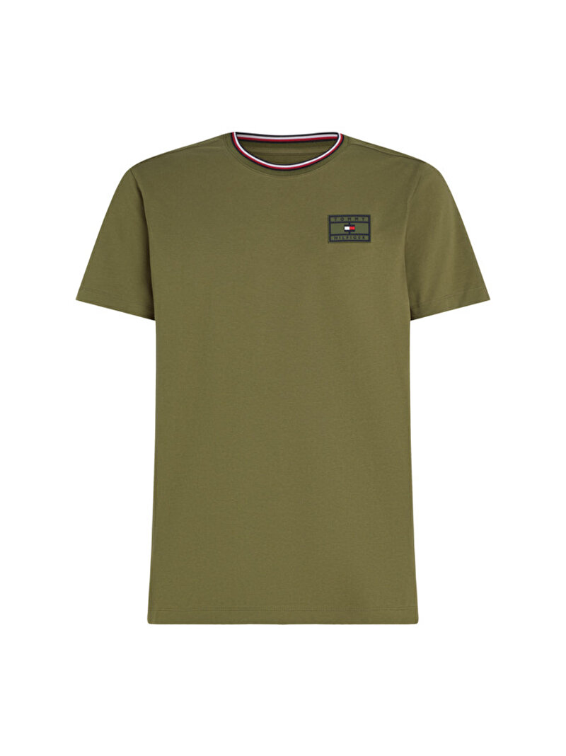 Erkek Badge S/S T-Shirt Yeşil MW0MW34206RBN