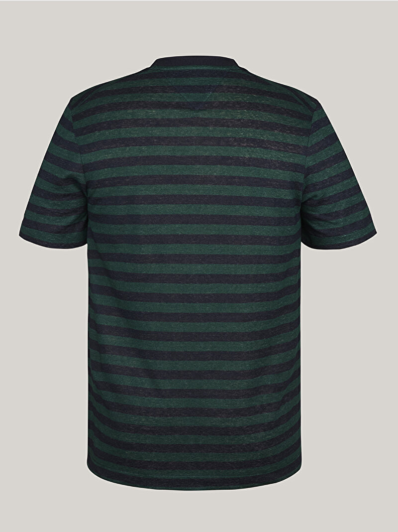 Erkek Dc Stripe Linen T-Shirt Çok renkli MW0MW346610A4