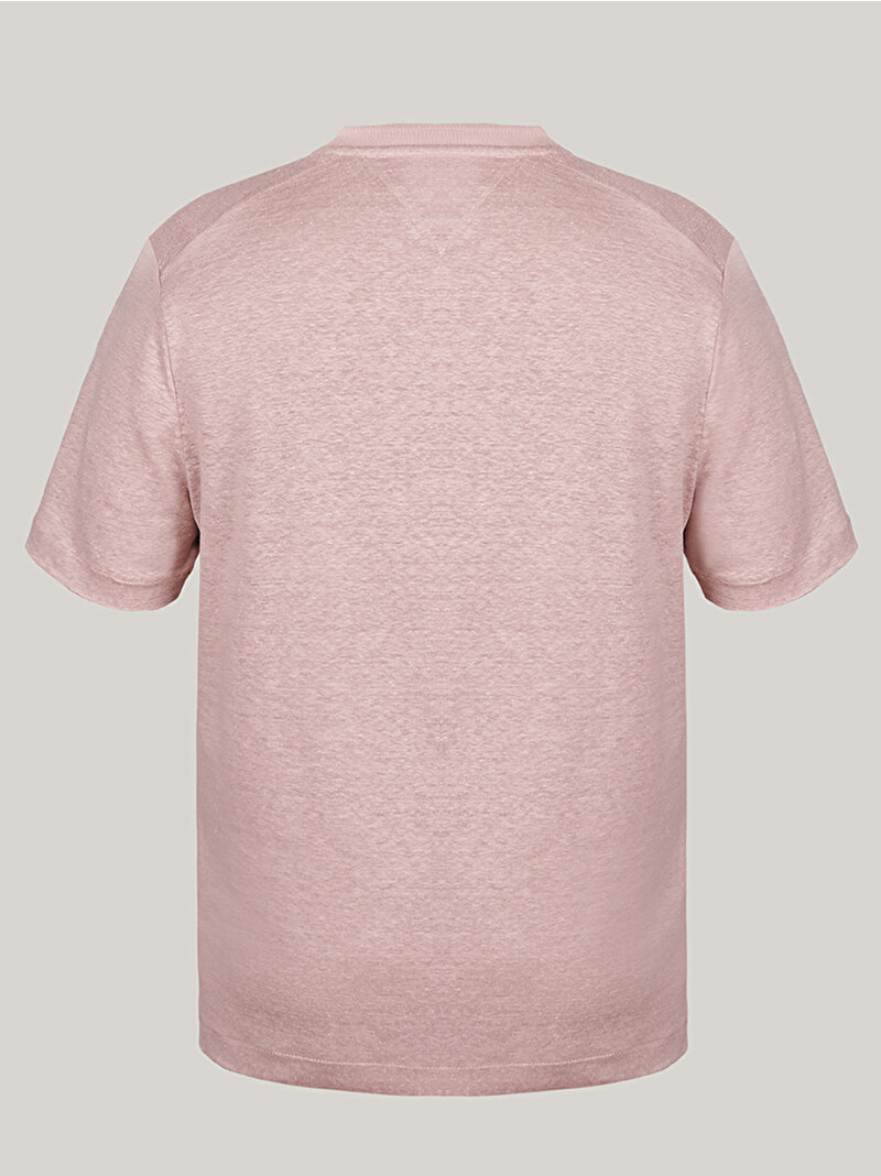 Erkek Dc Premium Linen T-Shirt Pembe  MW0MW34662TQY