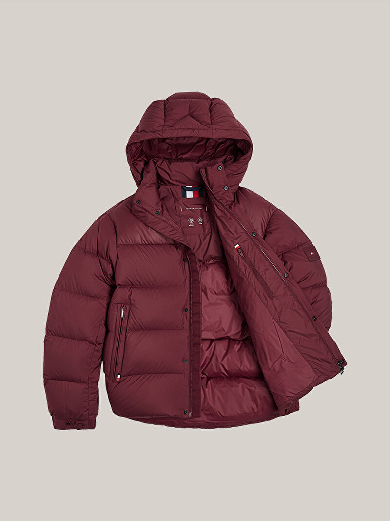 Erkek Mix Down Hooded Puffer Ceket Kırmızı MW0MW36569VLP