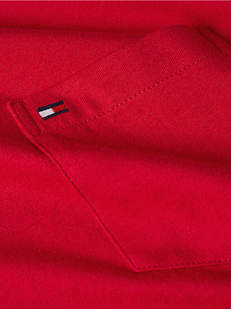 Erkek Essential Solid Pocket T-Shirt Kırmızı MW0MW37283XLD