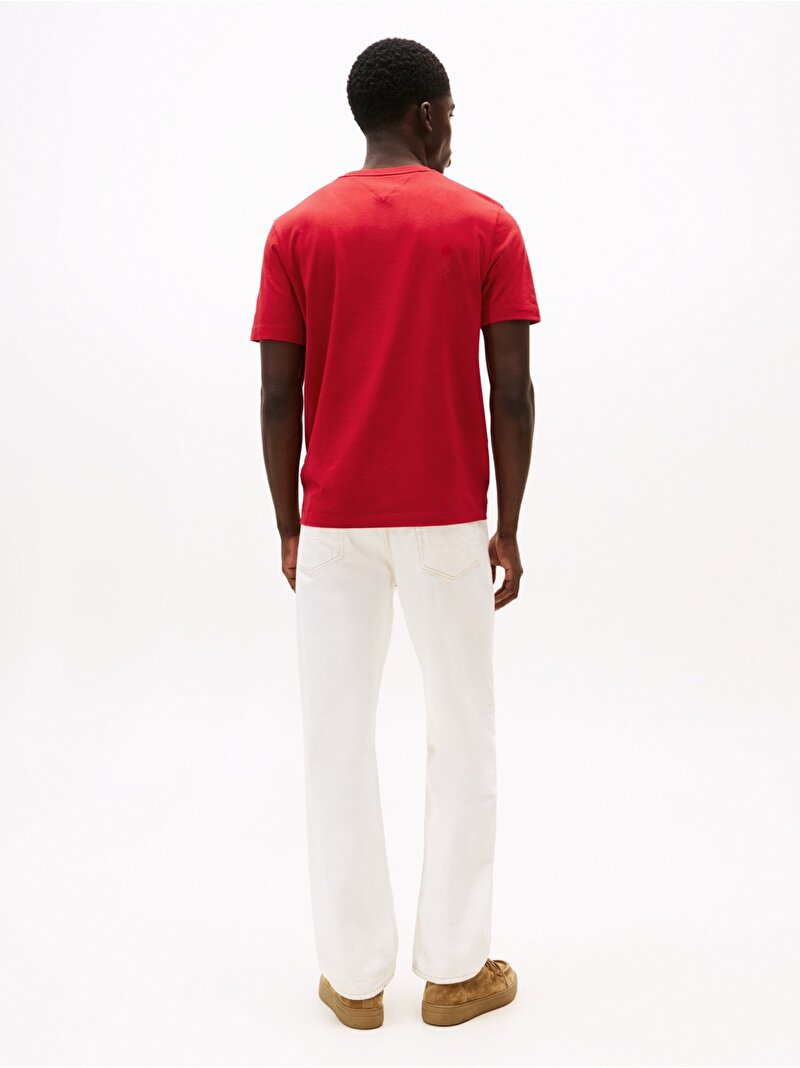 Erkek Essential Solid Pocket T-Shirt Kırmızı MW0MW37283XLD