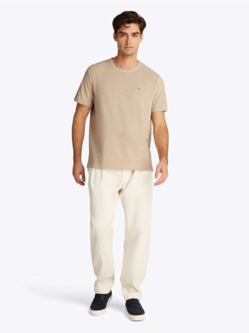 Erkek Terry Towelling T-Shirt Bej  MW0MW38646RBT