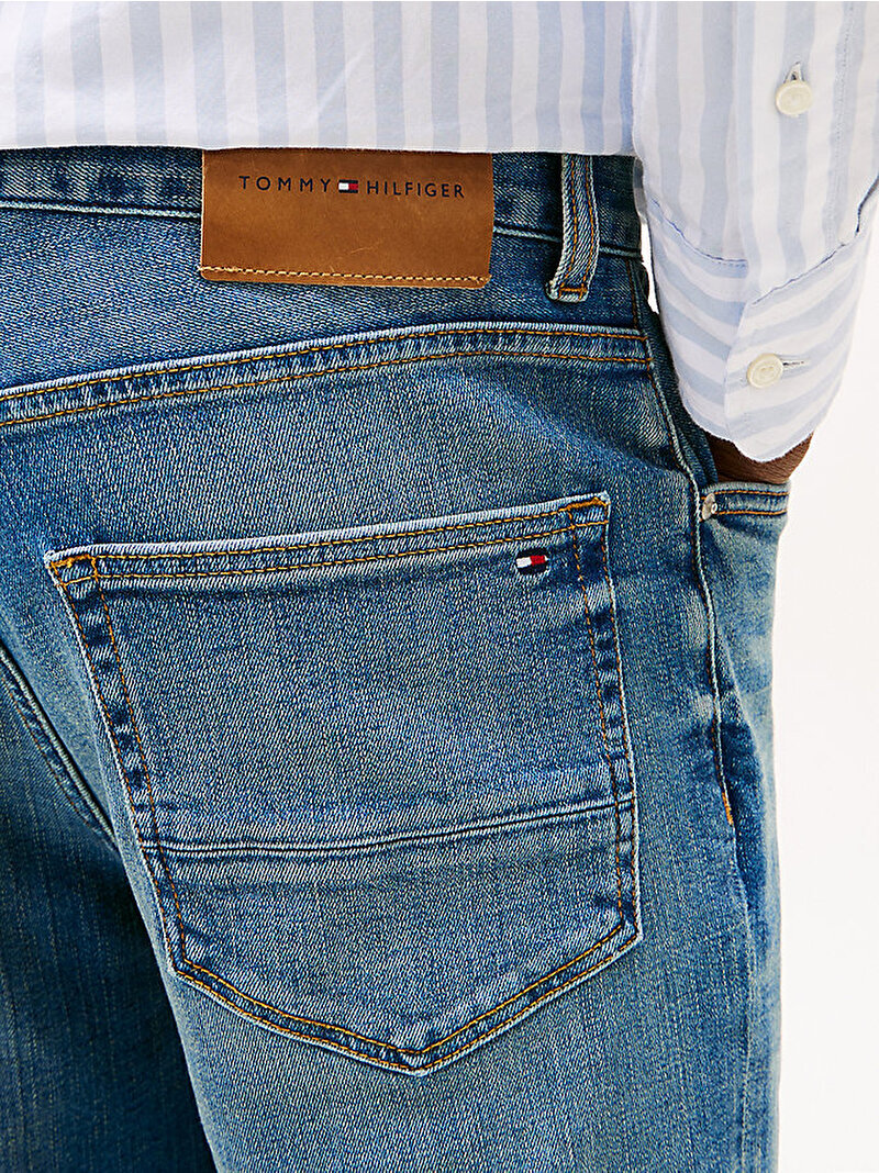 Erkek Straight Denton Jean Pantolon Mavi  MW0MW388141BA