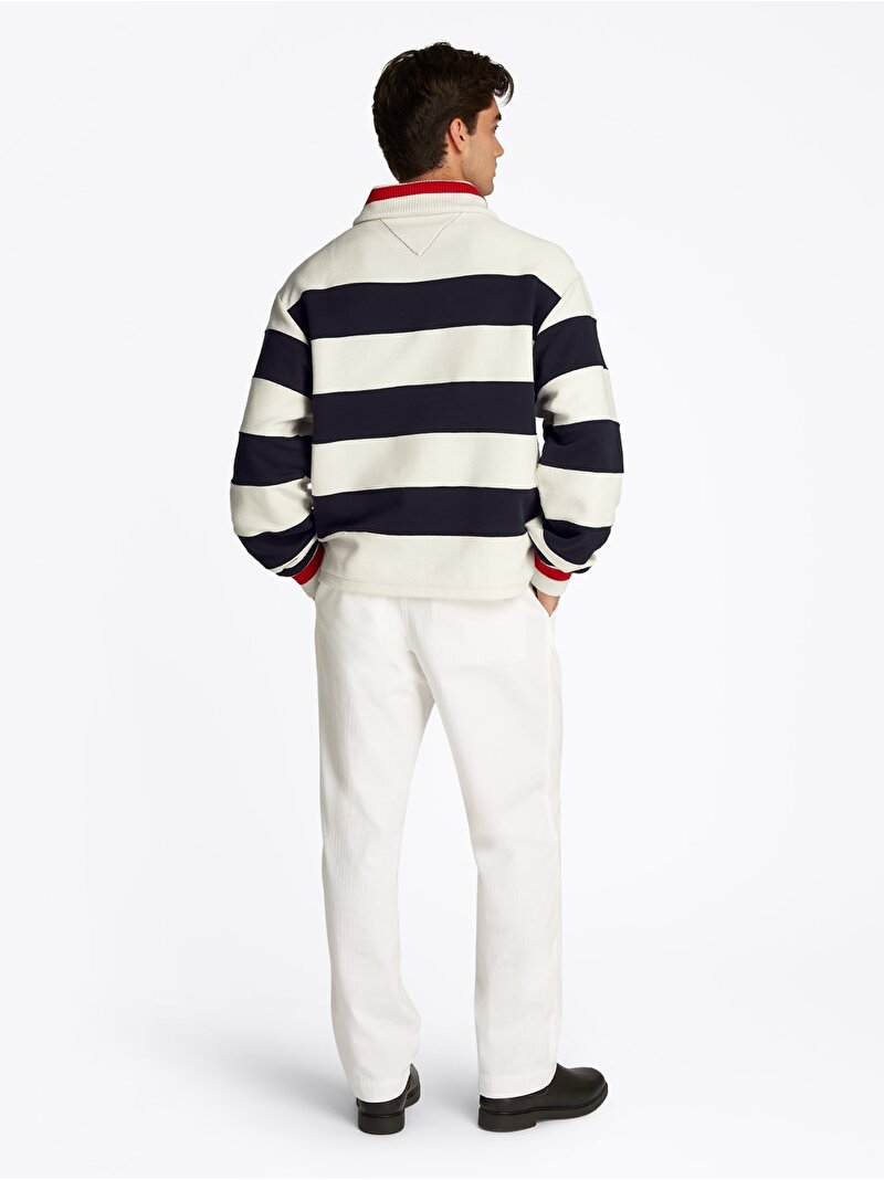 Erkek T1 Boxy Breton Stripe Sweatshirt Çok renkli MW0MW38967DW5