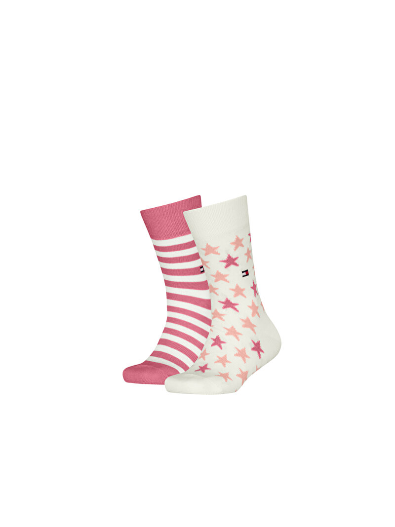 Unisex 2'li Paket Çorap Pembe  S100000816022