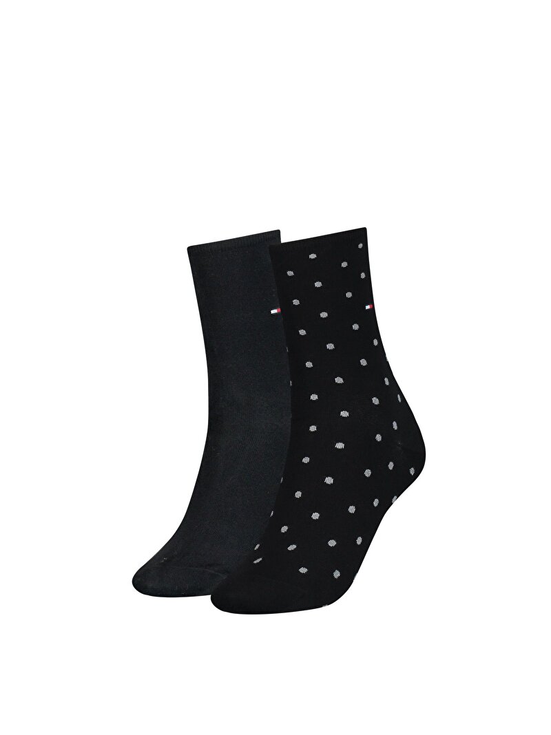 Kadın 2Li Paket TH Noktalı Çorap Siyah S100001493001