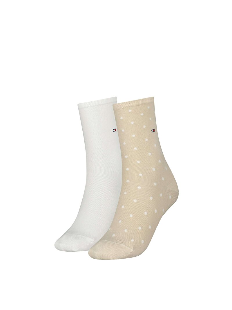 Kadın 2Li TH Kadın Sock Dot Çorap Bej  S100001493017