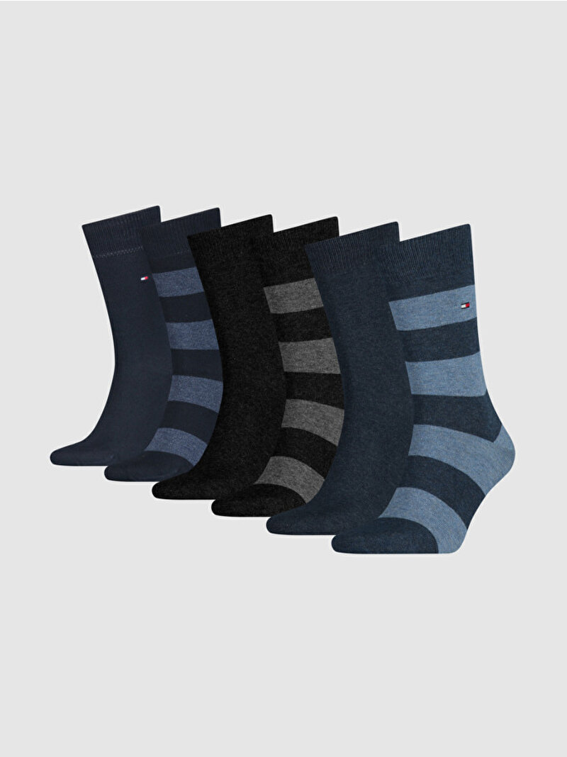 Erkek 6'Lı Rugby Çorap Mavi  S701222237001