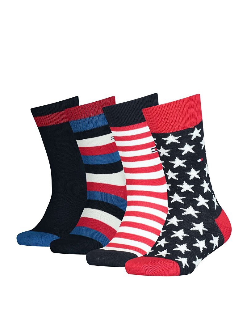 Çocuk Unisex 4'Lü Çorap Çok renkli S701222391002