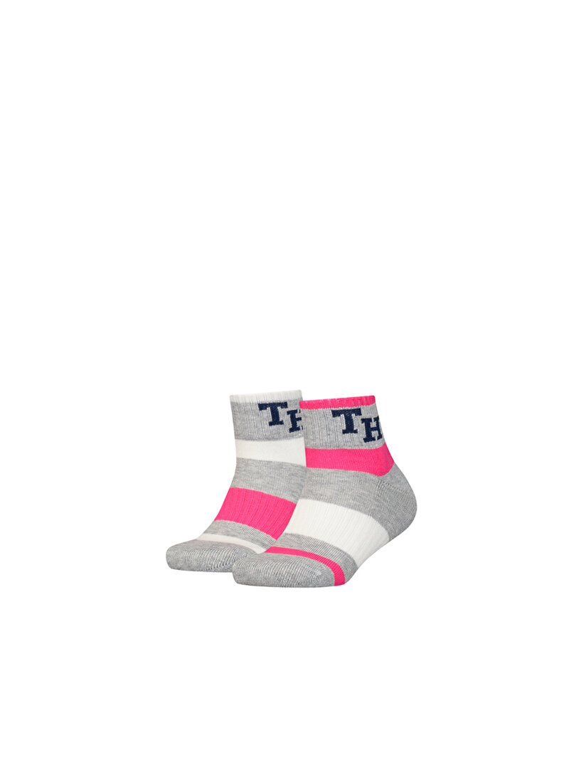 Çocuk Unisex 2'Li Quarter Çorap Çok renkli S701224990002
