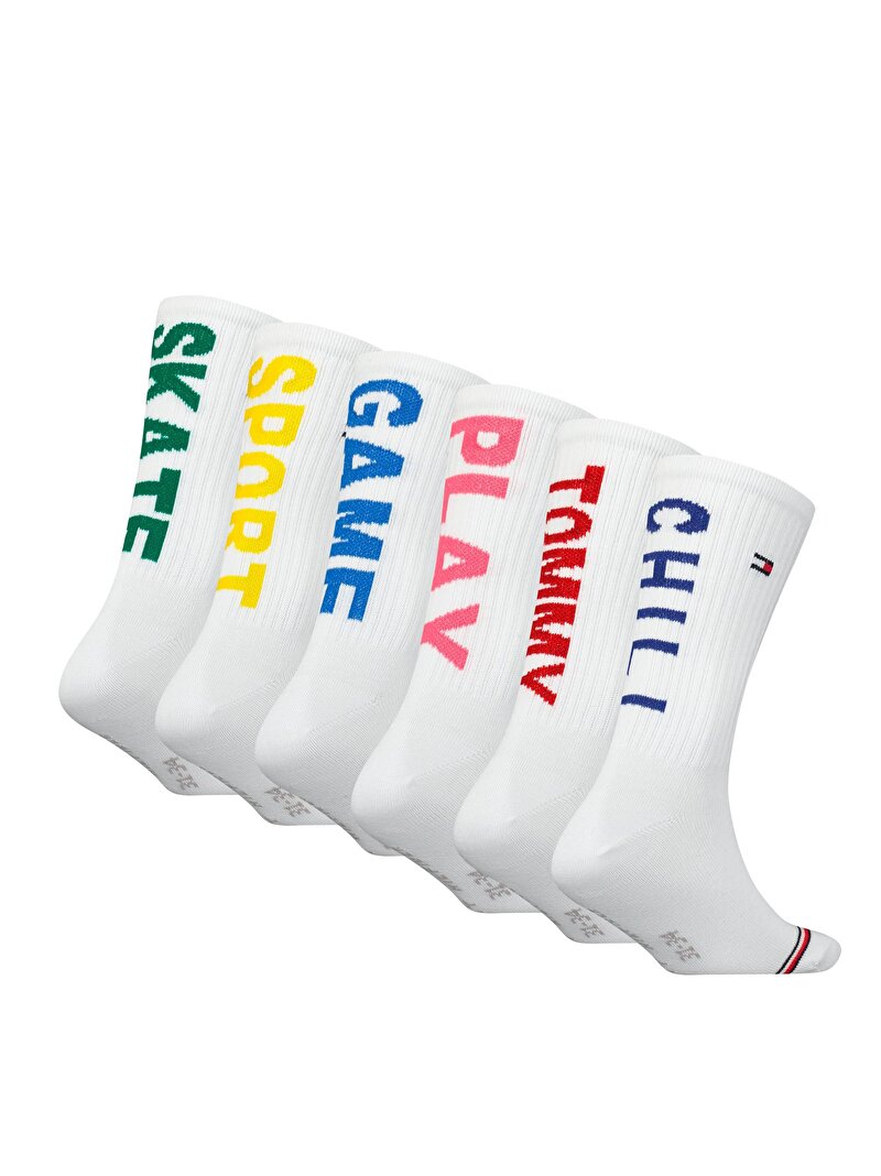 Çocuk Unisex 3'Lü Çorap Seti Beyaz  S701225187001