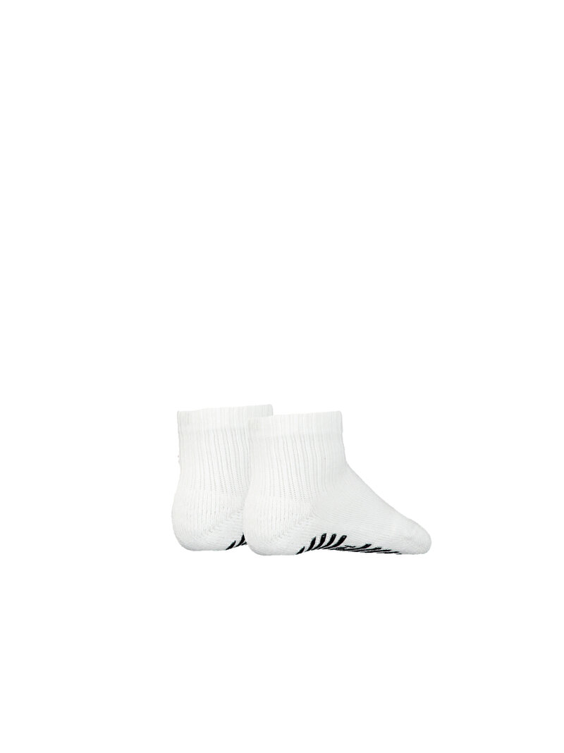 Bebek 2'Li Bayrak Desenli Çorap Beyaz  S701226500001