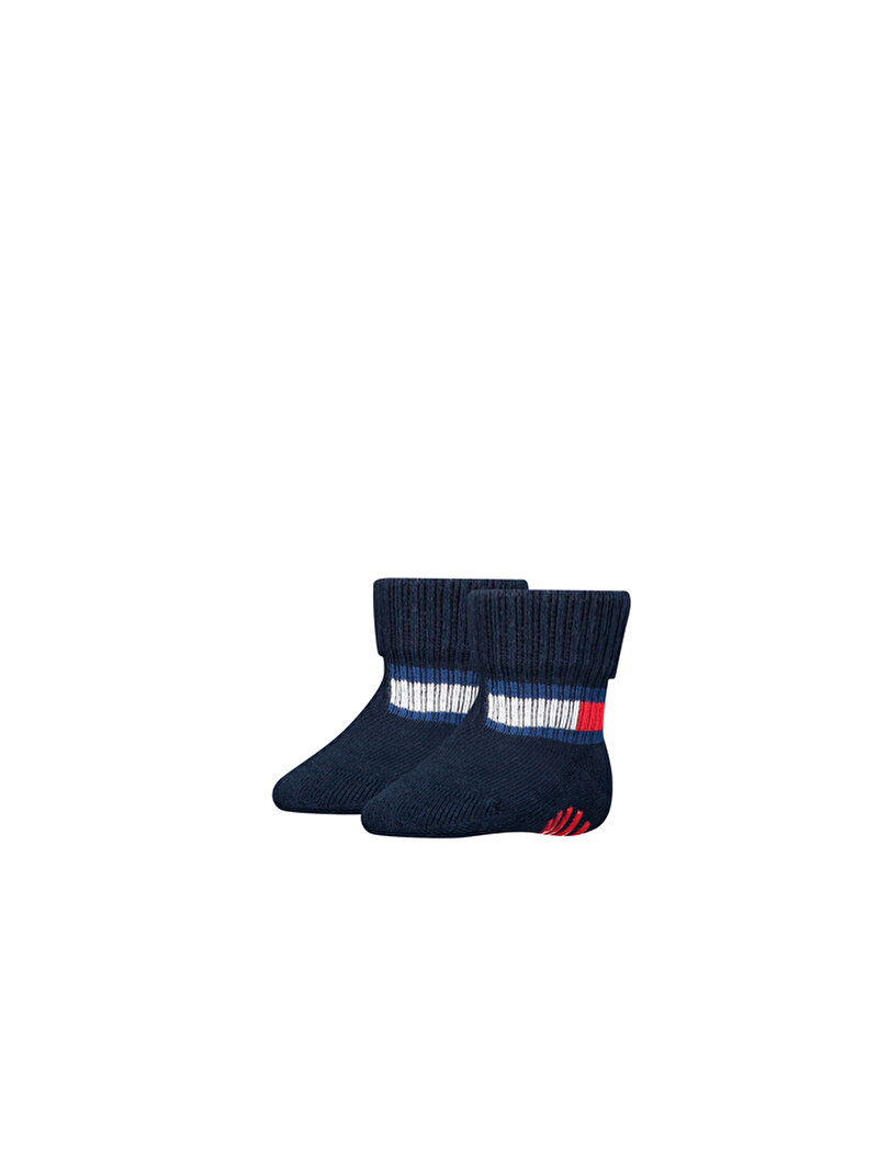 Bebek 2'Li Bayrak Desenli Çorap Lacivert S701226500003
