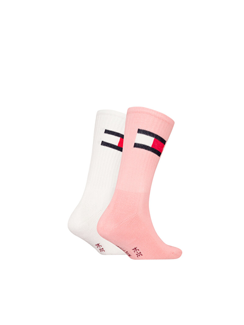 Çocuk Unisex 2'Li Flag Çorap Pembe  S701229940005
