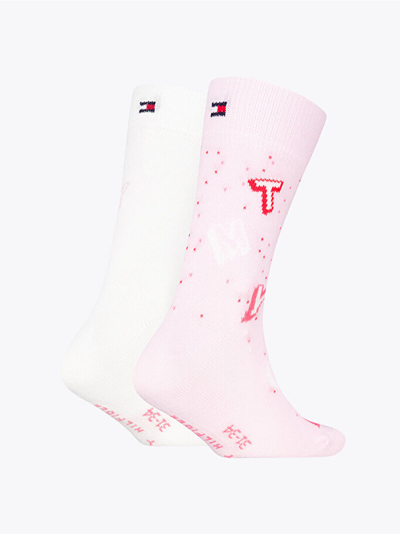 Çocuk Unisex TH 2'li Paket Spor Çorap Pembe S701238508002