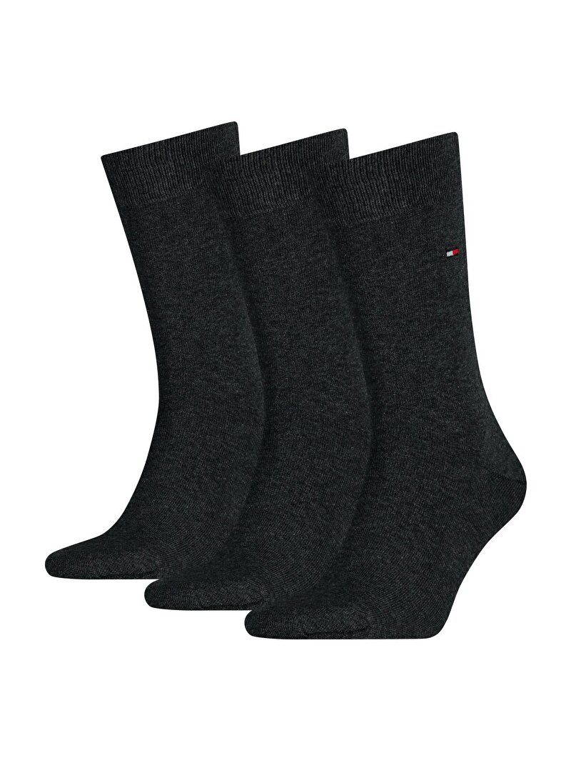 Erkek TH Men Sock Outlet Basic 3Lü Çorap Gri SOM4622000030