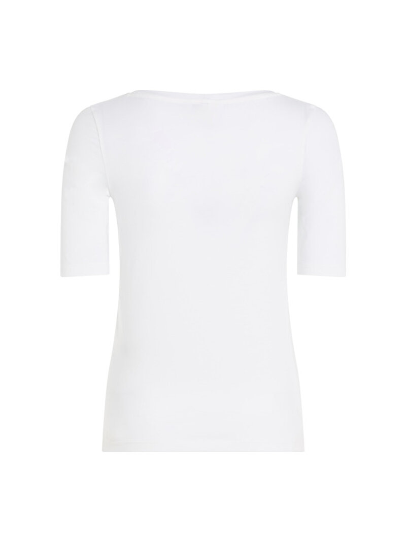 Kadın Slim Modern T-Shirt Beyaz  WW0WW37859YCF
