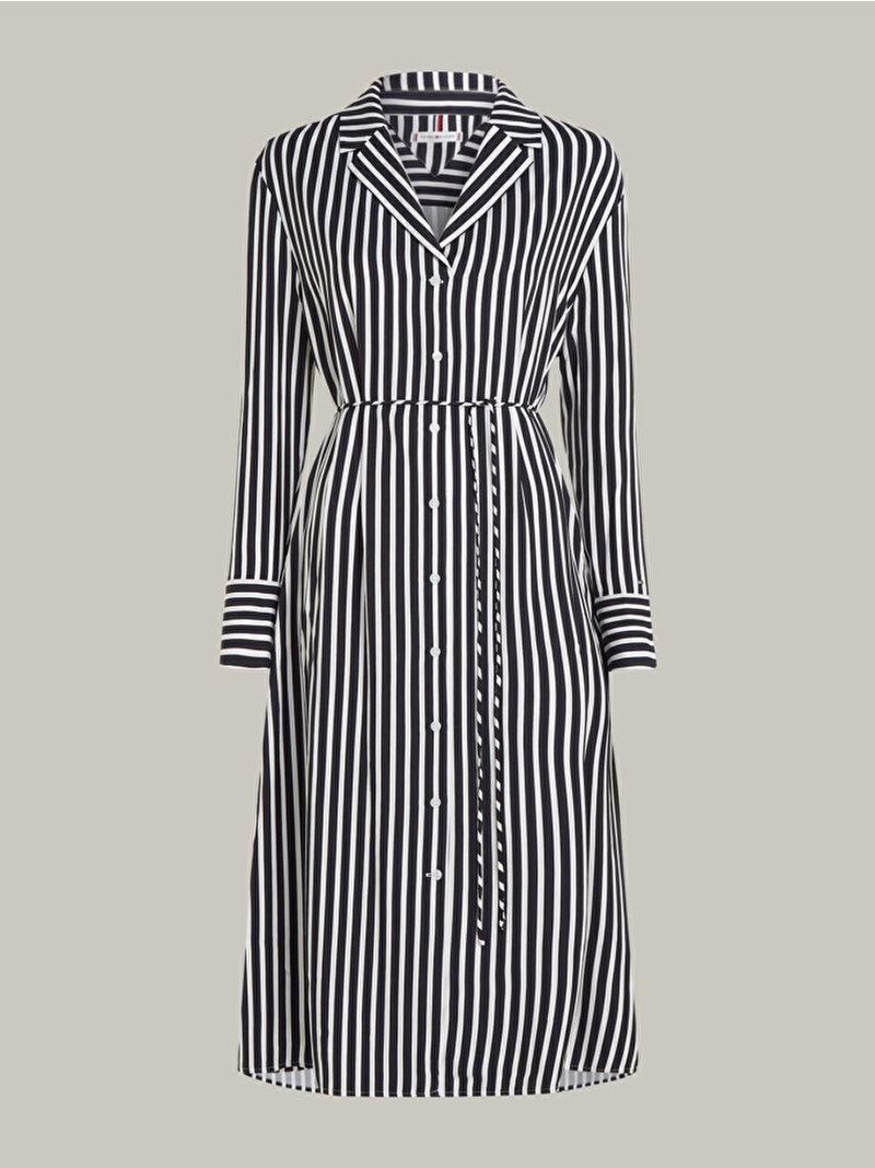 Kadın Fluid Stripe Ls Midi Elbise Çok renkli WW0WW415940A5