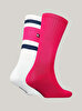 Çocuk Unisex 2'Li Bayrak Desenli Çorap