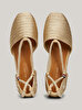 Kadın Closed Toe Gold Topuklu Sandalet