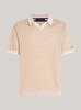 Erkek Linen Blend Revere Polo T-Shirt