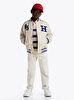 Erkek Çocuk Twill Badge Varsity Bomber Ceket