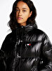 Kadın Tjw Shiny Hood Badge Puffer Mont