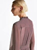 Kadın Ruffle Pleat Belted Elbise