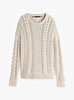 Erkek Mouline Aran Cable Kazak